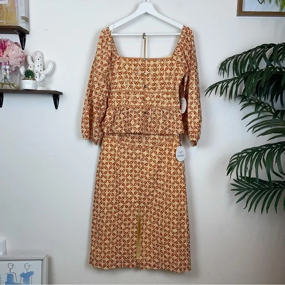 gold geometric sequin dress Evelina Dress - Golden Acacia